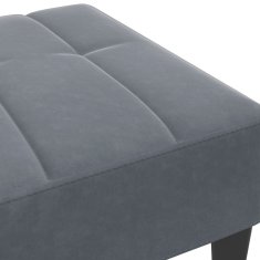 Vidaxl Stolček za noge temno siv 77x55x31 cm žamet
