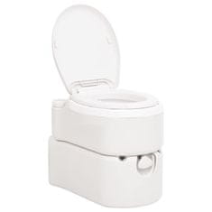 Vidaxl Integrirano stranišče za kampiranje belo 24+17 L HDPE in PP