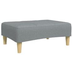 Vidaxl Stolček za noge svetlo siv 77x55x31 cm blago