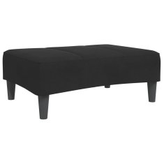 Vidaxl Stolček za noge črn 77x55x31 cm žamet