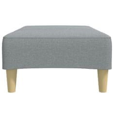 Vidaxl Stolček za noge svetlo siv 77x55x31 cm blago