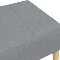 Vidaxl Stolček za noge svetlo siv 77x55x31 cm blago