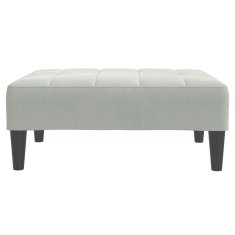Vidaxl Stolček za noge svetlo siv 77x55x31 cm žamet