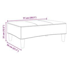 Vidaxl Stolček za noge svetlo siv 77x55x31 cm blago