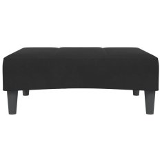 Vidaxl Stolček za noge črn 77x55x31 cm žamet
