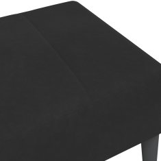 Vidaxl Stolček za noge črn 77x55x31 cm žamet