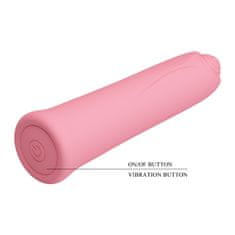 PRETTY LOVE Curtis polnilna mini vibrator s stimulativnim vzorcem koncentričnih krogov roza