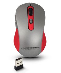Esperanza EM131R Esperanza Brezžična miška. 2.4ghz 6d opt. usb adara rdeča