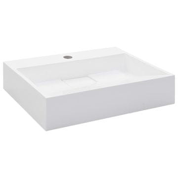 Vidaxl Umivalnik 50x38x13 cm liti mineral/marmor bel