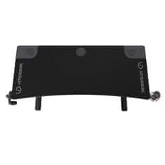 Ultradesk CRUISER BLACK Gaming miza, 160x70 cm, 66-82 cm, držalo za slušalke, 3 luknje za kabel, nastavljiva višina