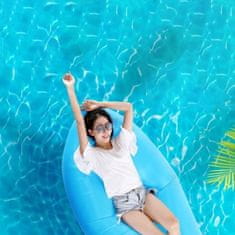 Korbi Napihljiva zložljiva kavč, lazy bag zrak, ležalnik fotelj matrač za plažo, modra barva