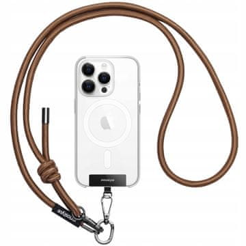 1 to 3 INNOSTYLE TELEFONSKA VRVICA ZA VRATU CROSSBODY VLOŽEK MOČNA RJAVA 8MM