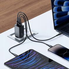 1 to 3 MCDODO HITRO POLNILNO NAPAJANJE 3X USB-C PD USB GAN 67W KABEL 1M