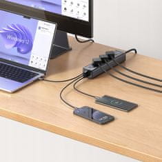 1 to 3 MCDODO POLNILEC ZA NAPAJALNI TRAK TIPA C 6X USB-C USB AC 1,5 M