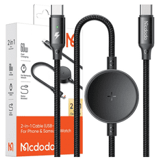 1 to 3 MCDODO INDUKCIJSKI POLNILEC ZA SAMSUNG GALAXY WATCH 2V1 USB-C LAPTOP KABEL