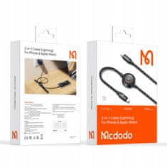 1 to 3 MCDODO INDUKCIJSKI POLNILEC ZA JABOLČNO URO 2V1 KABEL ZA IPHONE LIGHTNING
