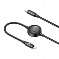 1 to 3 MCDODO INDUKCIJSKI POLNILEC ZA JABOLČNO URO 2V1 KABEL ZA IPHONE LIGHTNING