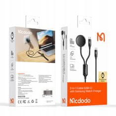 1 to 3 MCDODO INDUKCIJSKI POLNILEC ZA SAMSUNG GALAXY WATCH 2V1 USB-C LAPTOP KABEL