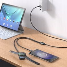 1 to 3 MCDODO INDUKCIJSKI POLNILEC ZA SAMSUNG GALAXY WATCH 2V1 USB-C LAPTOP KABEL