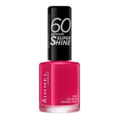 Rimmel 60 Seconds Super Shine hitro sušeči lak za nohte 8 ml Odtenek 310 double decker red