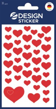 Avery Zweckform Z-Design dekorativne nalepke 4371, dekoracija, označevanje, igranje, zbiranje v albumu, 117 etiket/zavitek, motiv: srčki, material: papir, angleški izraz: Sticker