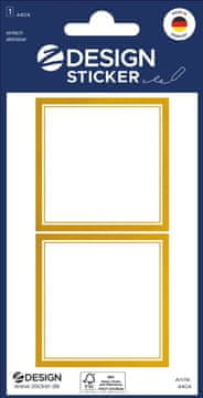Avery Zweckform Z-Design nalepke za gospodinjstvo 4404, odstranljive, dekoracija in označitev kozarčkov, posod, škatel. 6 etiket/zavitek, motiv: zlata obroba, material: papir