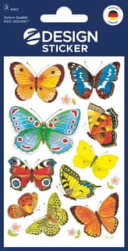 Avery Zweckform Z-Design dekorativne otroške nalepke 4462, dekoracija, označevanje, igranje, zbiranje v albumu, 30 etiket/zavitek, motiv: metulji, material: papir, angleški izraz: Sticker