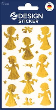 Avery Zweckform Z-Design božične nalepke 52393, dekoracija in označitev daril, voščilnic. 8 etiket/zavitek, motiv: angelčki, material: folija