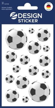 Avery Zweckform Z-Design dekorativne otroške nalepke 53708, dekoracija, označevanje, igranje, zbiranje v albumu, 48 etiket/zavitek, motiv: nogometne žoge, material: papir, angleški izraz: Sticker