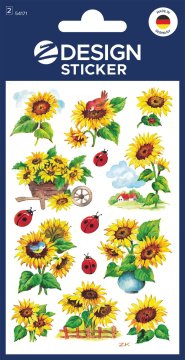 Avery Zweckform Z-Design dekorativne nalepke 54171, dekoracija, označevanje, igranje, zbiranje v albumu, 20 etiket/zavitek, motiv: sončnice, material: papir, angleški izraz: Sticker