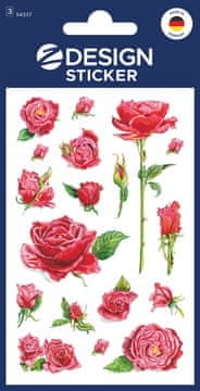 Avery Zweckform Z-Design dekorativne nalepke 54337, dekoracija, označevanje, igranje, zbiranje v albumu, 42 etiket/zavitek, motiv: vrtnice, material: papir, angleški izraz: Sticker