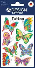 Avery Zweckform Z-Design otroški tatuji 56742, dermatološko testirani, dekoracija in igra, 8 tetovaž/zavitek, motiv: metulji, material: folija, angleški izraz: Sticker/Tattoo