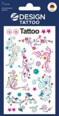 Avery Zweckform Z-Design otroški tatuji 56749, dermatološko testirani, dekoracija in igra, 17 tetovaž/zavitek, motiv: cvetlični motivi, material: folija, angleški izraz: Sticker/Tattoo