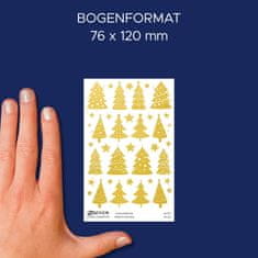 Avery Zweckform Z-Design božične nalepke 54122, dekoracija in označitev daril, voščilnic. 38 etiket/zavitek, motiv: božična drevesa, material: folija