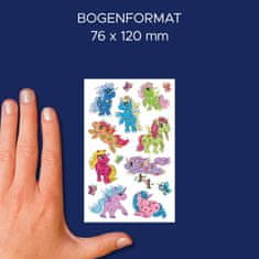 Avery Zweckform Z-Design dekorativne otroške nalepke 56063, dekoracija, označevanje, igranje, zbiranje v albumu, 9 etiket/zavitek, motiv: dinozavri, material: svetleča folija, angleški izraz: Sticker