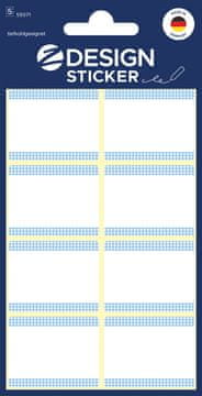 Avery Zweckform Z-Design nalepke za gospodinjstvo 59371, označitev posod s hrano za zamrzovalnike, 40 etiket/zavitek, barva: bela in modra, material: papir