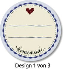 Avery Zweckform Z-Design nalepke za gospodinjstvo 56819, dekoracija in označitev kozarčkov, posod, škatel. 50 etiket/kolut, motiv: "Homemade", material: papir
