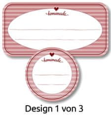 Avery Zweckform Z-Design nalepke za gospodinjstvo 56820, dekoracija in označitev kozarčkov, posod, škatel. 50 etiket/kolut, motiv: "Homemade", material: papir