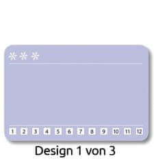 Avery Zweckform Z-Design nalepke za gospodinjstvo 56822, označitev posod s hrano za zamrzovalnike, 50 etiket/kolut, motiv: snežinke, material: papir