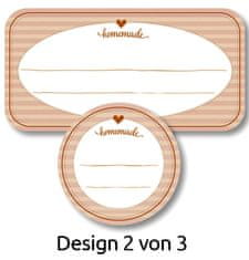 Avery Zweckform Z-Design nalepke za gospodinjstvo 56820, dekoracija in označitev kozarčkov, posod, škatel. 50 etiket/kolut, motiv: "Homemade", material: papir