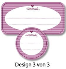 Avery Zweckform Z-Design nalepke za gospodinjstvo 56820, dekoracija in označitev kozarčkov, posod, škatel. 50 etiket/kolut, motiv: "Homemade", material: papir