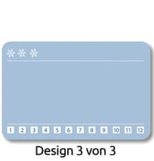 Avery Zweckform Z-Design nalepke za gospodinjstvo 56822, označitev posod s hrano za zamrzovalnike, 50 etiket/kolut, motiv: snežinke, material: papir