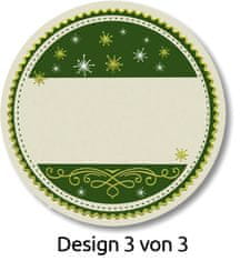 Avery Zweckform Z-Design božične nalepke za gospodinjstvo 56829, dekoracija in označitev kozarčkov, posod, škatel. 50 etiket/kolut, motiv: zvezdice, material: papir