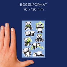 Avery Zweckform Z-Design dekorativne otroške nalepke 57297, dekoracija, označevanje, igranje, zbiranje v albumu, 8 etiket/zavitek, motiv: panda, material: svetleča folija, angleški izraz: Sticker