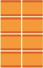 Avery Zweckform Z-Design nalepke za gospodinjstvo 59370, označitev posod s hrano za zamrzovalnike, 40 etiket/zavitek, barva: oranžna, material: papir