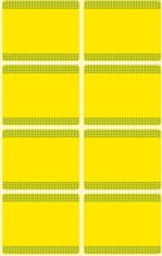 Avery Zweckform Z-Design nalepke za gospodinjstvo 59373, označitev posod s hrano za zamrzovalnike, 40 etiket/zavitek, barva: rumena, material: papir