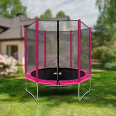 Aga SPORT TOP Trampolin 180 cm Roza + zaščitna mreža
