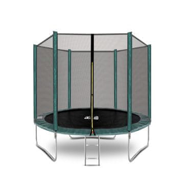 Aga Sport Top Trampolin 250 cm Temno zelena + zaščitna mreža + lestev