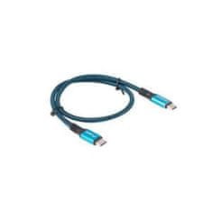 Lanberg USB-C M/M 4.0 kabel 0,5 m 100W 8K 30Hz modro-črna
