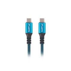 Lanberg USB-C M/M 4.0 kabel 0,5 m 100W 8K 30Hz modro-črna